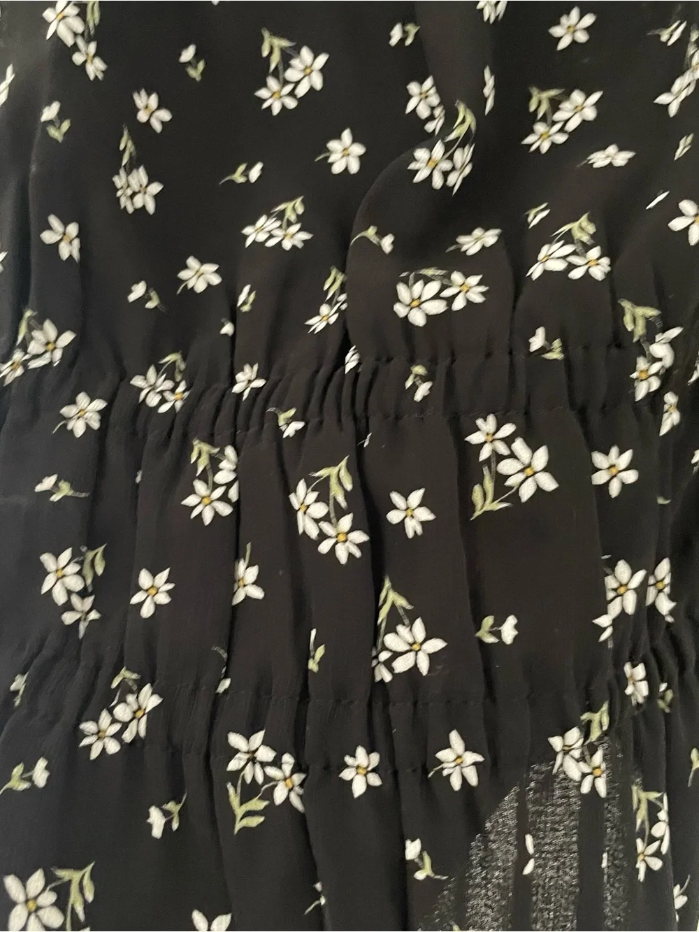 Madewell Zira Shirred Puff Sleeve Blouse in Ditsy Floral size large
